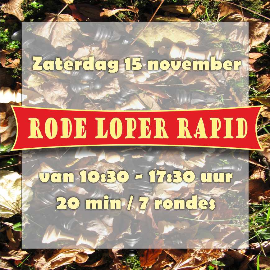 Rode Loper Rapidtoernooi 16 november